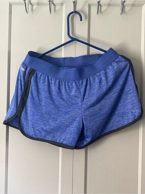 Danskin Blue Athletic Shorts with Black Trim and Built-in Spandex